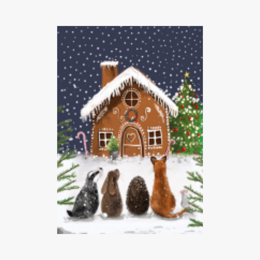 Gingerbread House Tea Towel