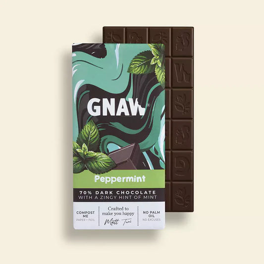 Gnaw Peppermint Dark Chocolate Bar