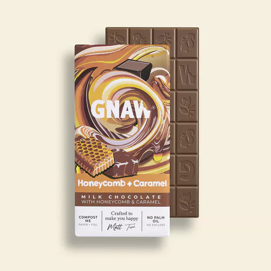 Gnaw Honeycomb & Caramel Chocolate Bar