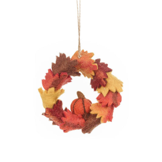 Felt So Good Feuilles d'automne et couronne de citrouille