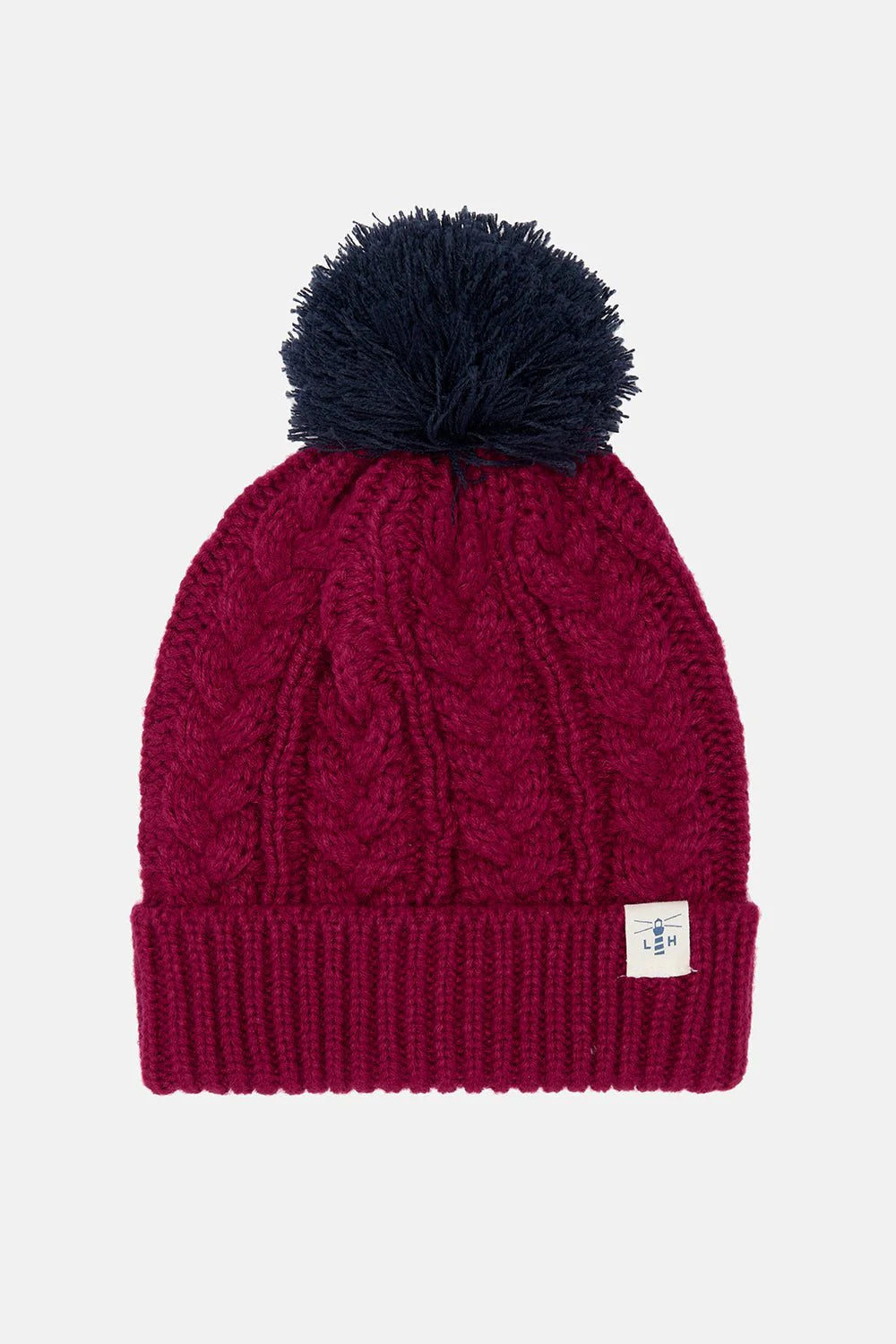 Lighthouse Cable Knit Bobble Hat