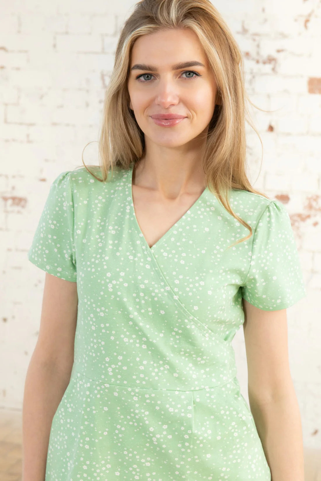 Lighthouse Clothing Lena Dress - Soft Green Floral