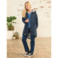 Lighthouse Clothing Beachcomber Long Coat - Navy Dot