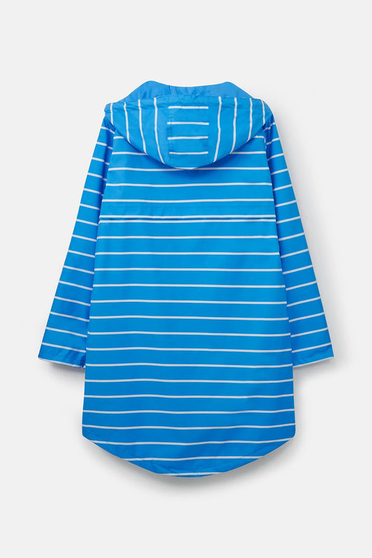 Lighthouse Clothing Beachcomber Long Coat Azure Blue Stripe