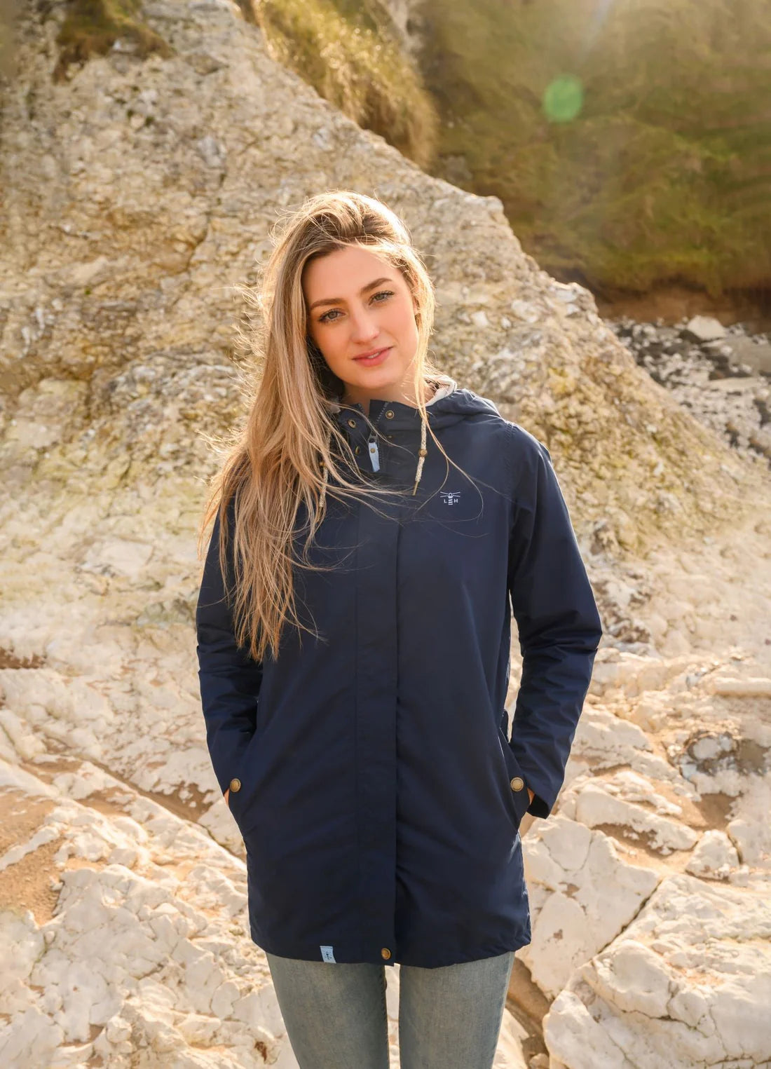 Lighthouse Clothing Beachcomber Long Coat - Navy