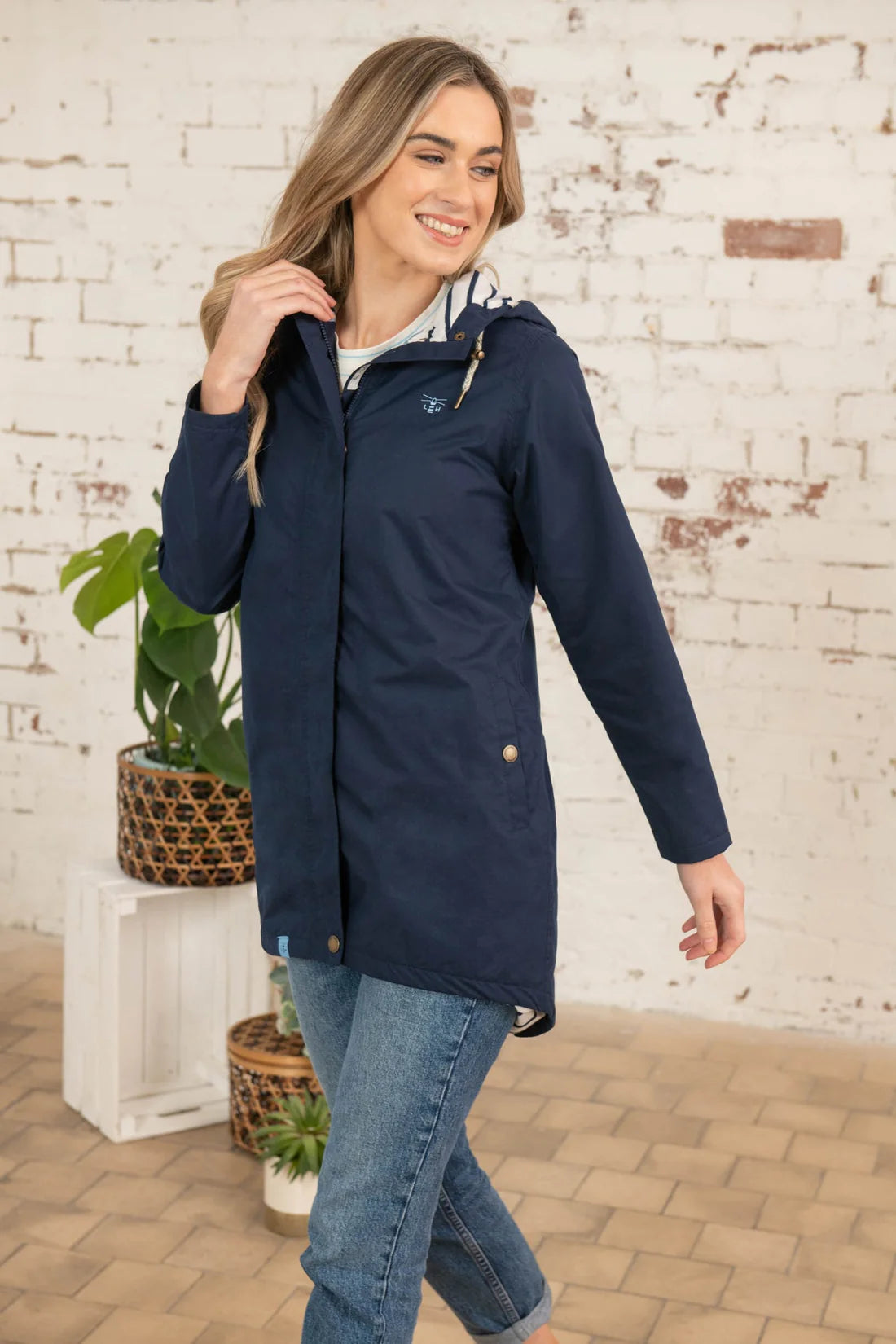 Lighthouse Clothing Beachcomber Long Coat - Navy