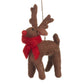 Brown Rudolph Reindeer Hanging Decoration
