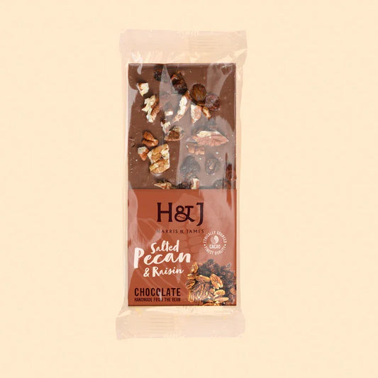 H&J Salted Pecan & Raisin Chocolate Bar