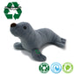 image shows a grey seal soft dog toy
