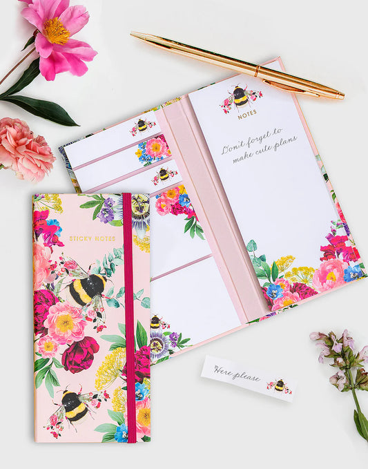 Botanical Bee Sticky Note Folio Set