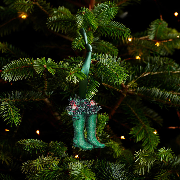 Wellington Boots Christmas Decoration