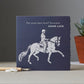 Carte de vœux poney à blocs de couleurs à bords pontés