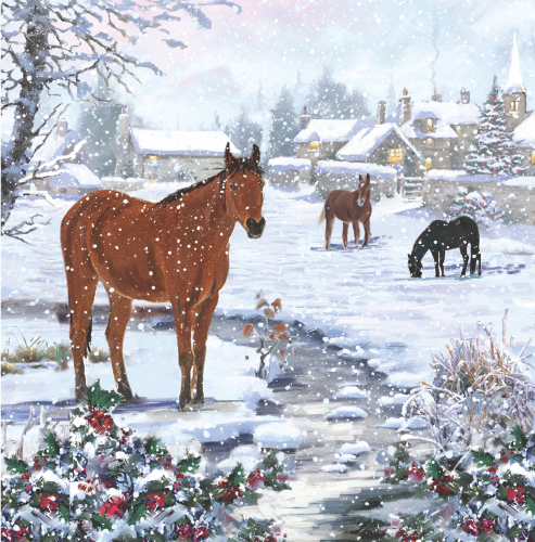 Snowy Ponies