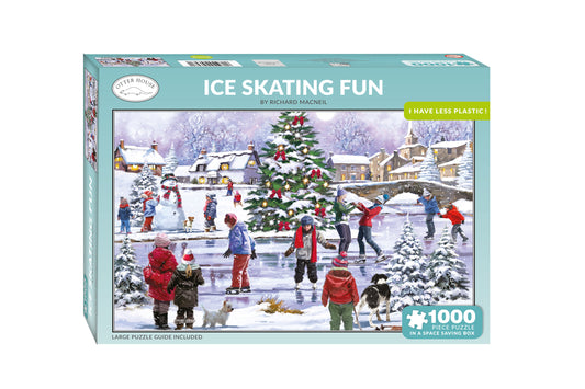 Puzzle amusant de 1000 pièces sur le patinage sur glace
