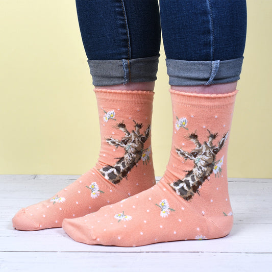 Wrendale 'Flowers' Giraffe Socks