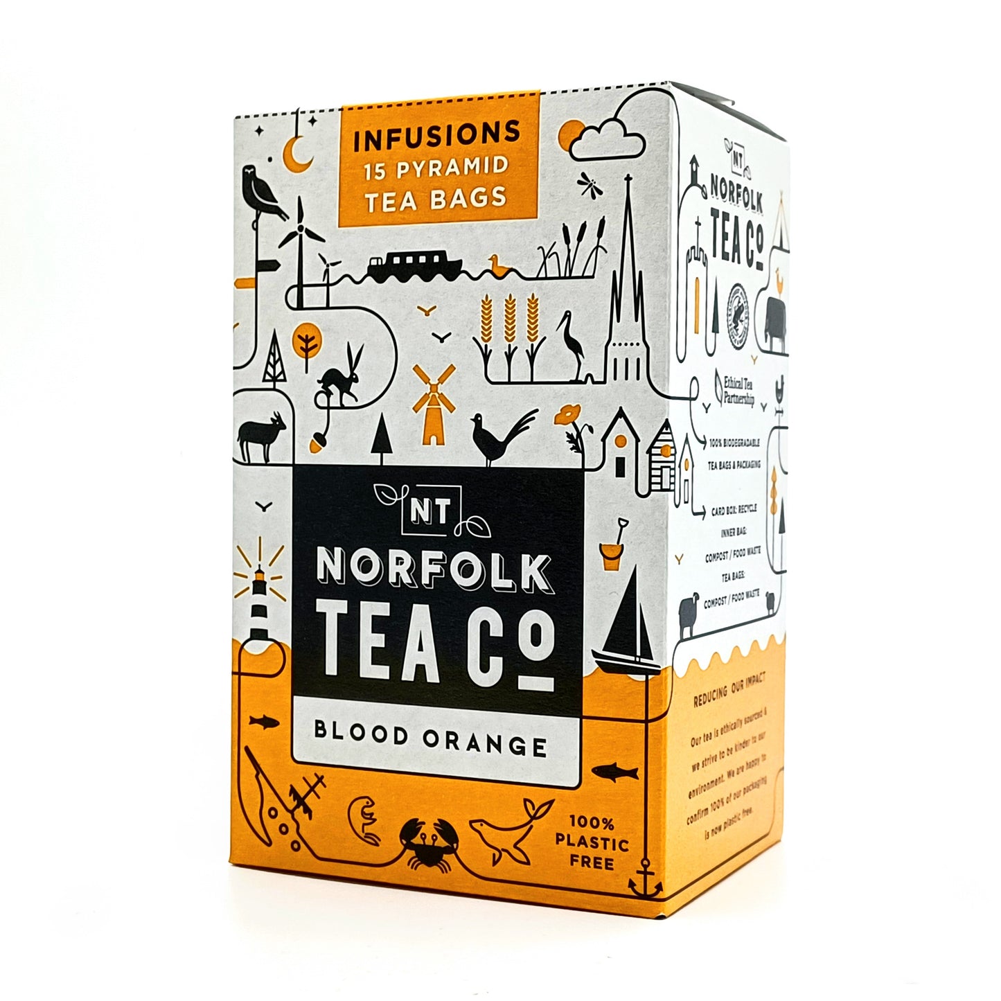 Norfolk Tea Co. Orange sanguine (15 sachets de thé)