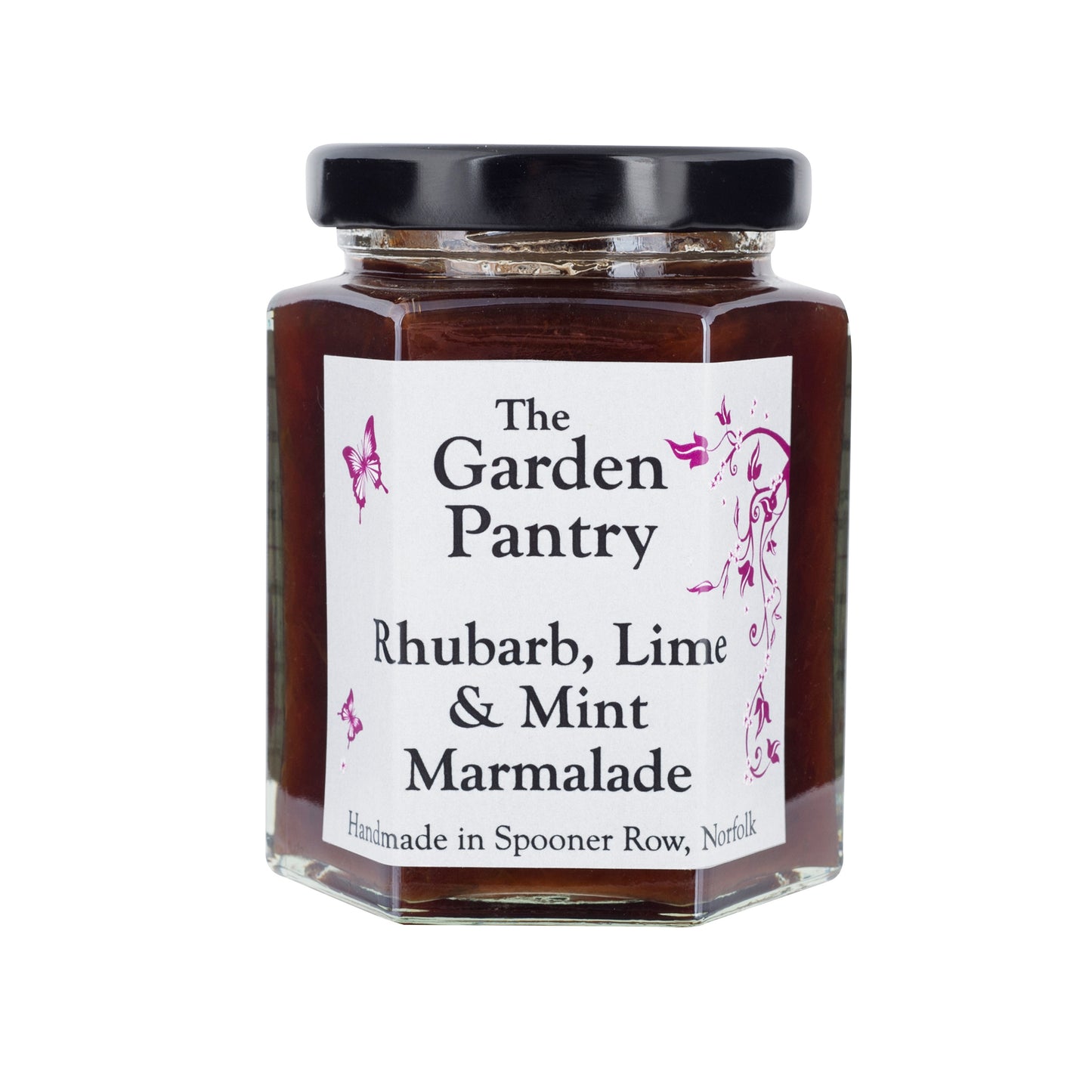 The Garden Pantry Rhubarb, Lime & Mint Marmalade