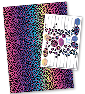 Neon Leopard Print Gift Wrap