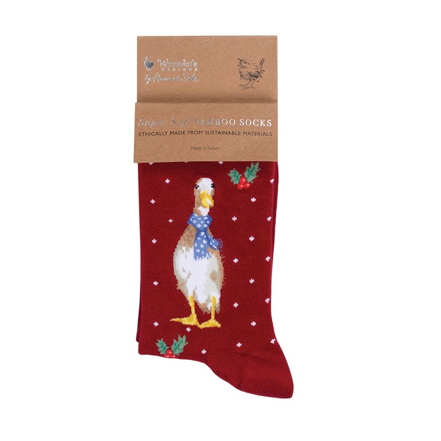 Wrendale 'Christmas Scarves' Bamboo Socks